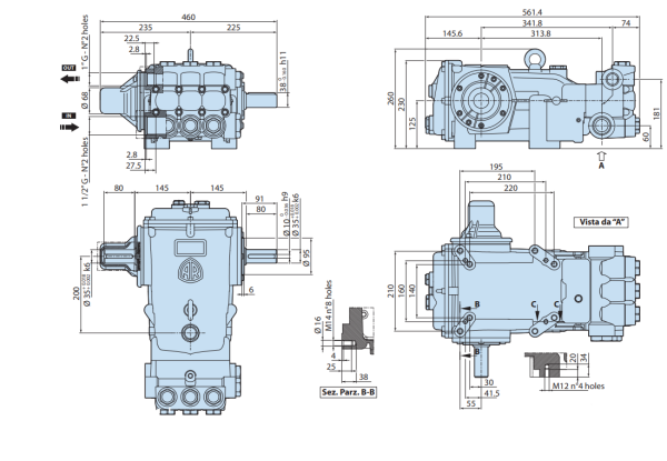 Annovi Reverberi Water Jet Pump RTF 135.100 N AP - Image 2