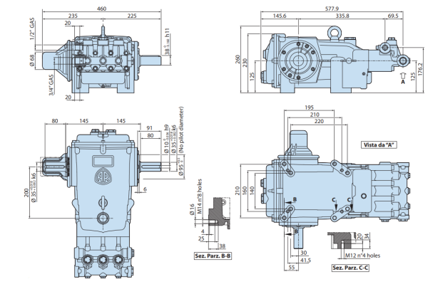 Annovi Reverberi Water Jet Pumps RTP 30.500 N AP - Image 2