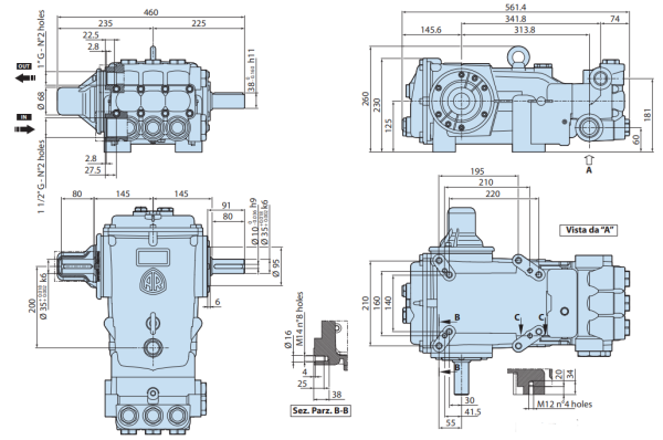 Annovi Reverberi Water Jet Pump RTF 150.100 N AP - Image 2