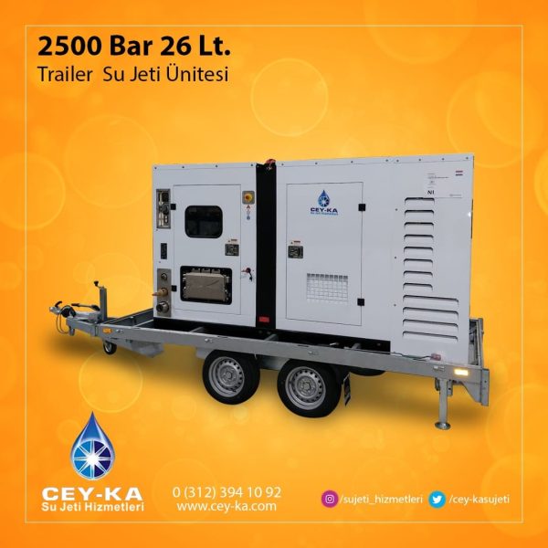 Cey-Ka 2500 Bar 26 LT Trailer Water Jet Unit