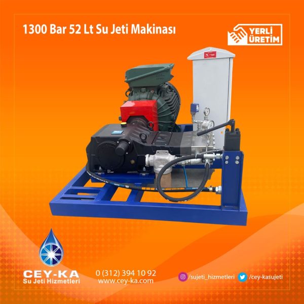 1300 Bar 52 LT Su Jeti Makinası